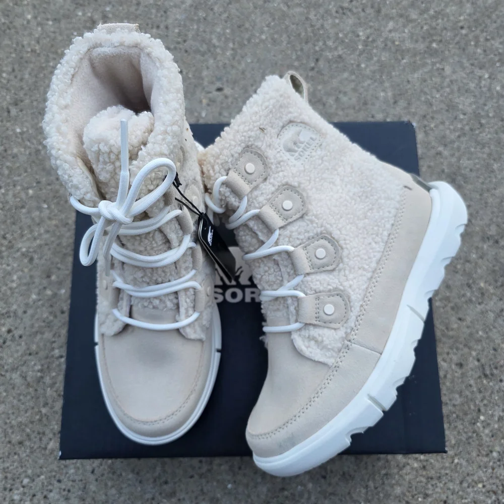 Sorel Explorer Insulated  Cream Winter Boots Women Size 5 - Picture 10 of 14